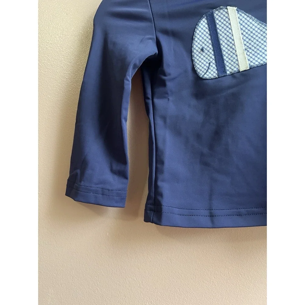 Funtasia Too Unisex Toddler Whale Long‎ Sleeve Rashguard Navy Size 24 Months